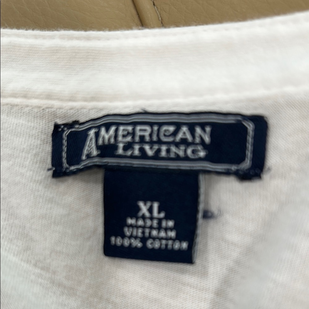 American Living White Ruffle Blouse - Picture 6 of 11